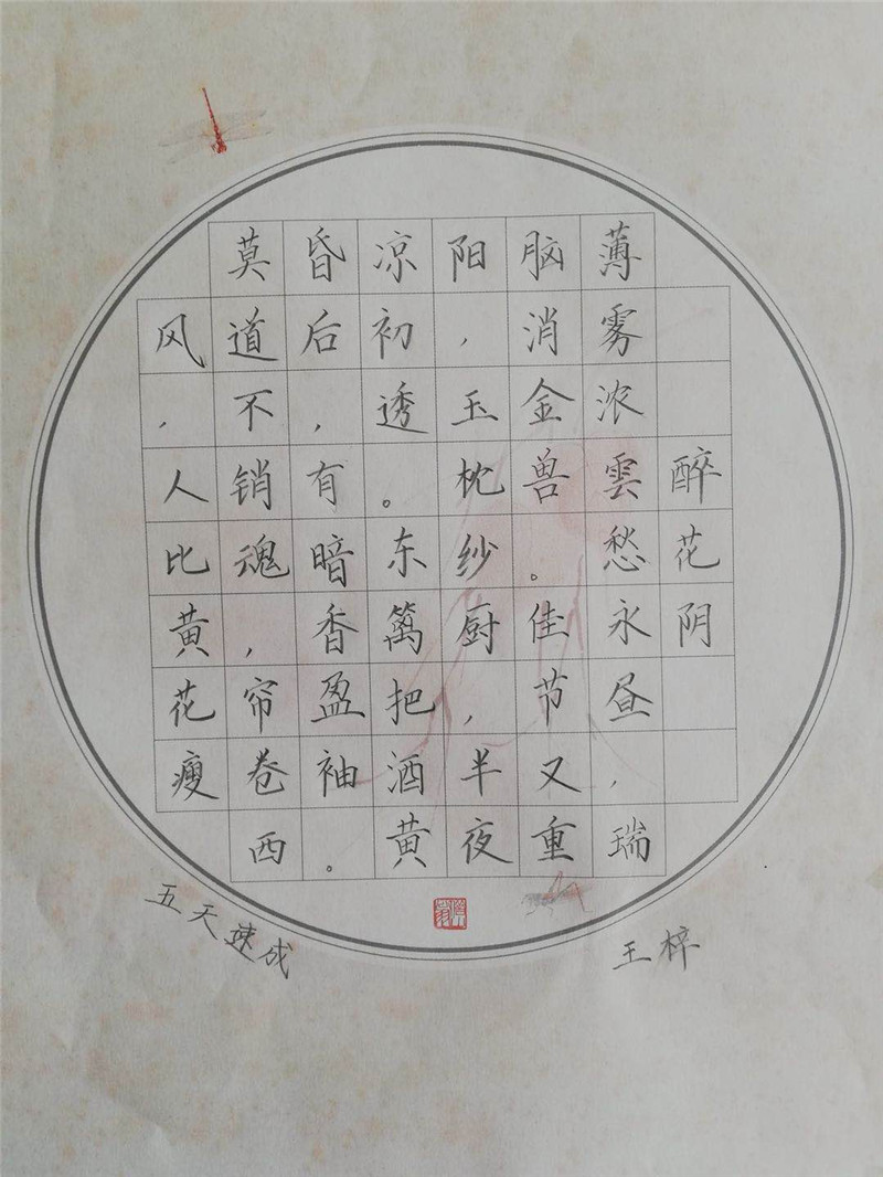 安徽界首校區(qū)作品展示——《醉花陰》